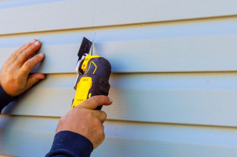 Vinyl Siding Repair Installation - Mid-Process